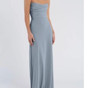 Jenny Yoo Strapless Blue Dress